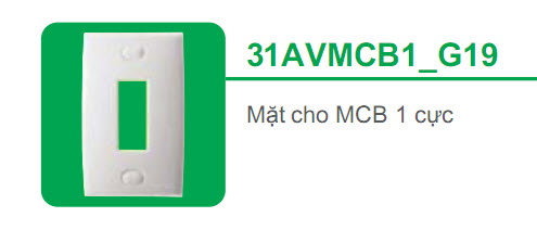 Mặt cho MCB 1 cực Schneider S-Classic 31AVMCB1_G19 Mặt cho MCB 1 cực Schneider S-Classic 31AVMCB1_G19