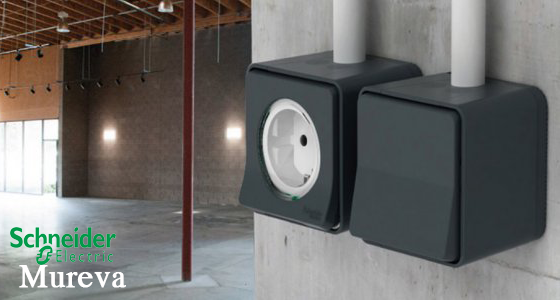 Bộ ổ cắm đơn 16A 2P+E Schneider Mureva MUR36034 Bộ ổ cắm đơn 16A 2P+E Schneider Mureva MUR36034