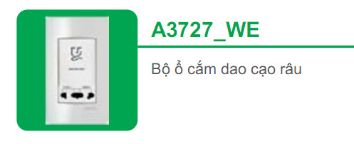 Bộ ổ cắm dao cạo râu Schneider Concept A3727_WE Bộ ổ cắm dao cạo râu Schneider Concept A3727_WE