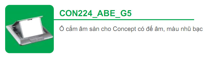 Ổ cắm âm sàn cho Concept có đế âm màu nhũ bạc Schneider CON224_ABE_G5 Ổ cắm âm sàn cho Concept có đế âm màu nhũ bạc Schneider CON224_ABE_G5