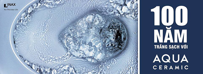 Đặc tính dễ dàng cuốn trôi vết bẩn của công nghệ AQUA CERAMIC