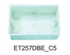 Đế âm cho mặt đôi chuẩn Anh Schneider S - Flexi ET257DBE_C5 Đế âm cho mặt đôi chuẩn Anh Schneider S - Flexi ET257DBE_C5