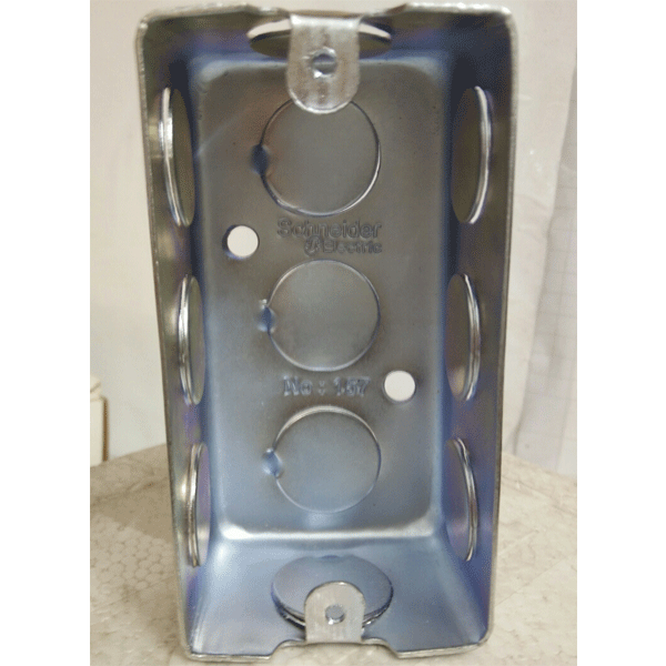 Đế âm đơn kim loại 101 x 51 x 51mm Schneider S - Flexi 157_1 Đế âm đơn kim loại 101 x 51 x 51mm Schneider S - Flexi 157_1