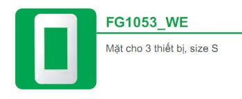 Mặt cho 3 thiết bị size S Schneider S - Flexi FG1053_WE Mặt cho 3 thiết bị size S Schneider S - Flexi FG1053_WE
