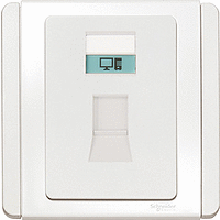 Bộ ổ cắm mạng cat5e màu trắng Neo Schneider