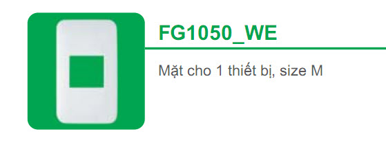 Mặt cho 1 thiết bị size M Schneider S - Flexi FG1050_WE Mặt cho 1 thiết bị size M Schneider S - Flexi FG1050_WE