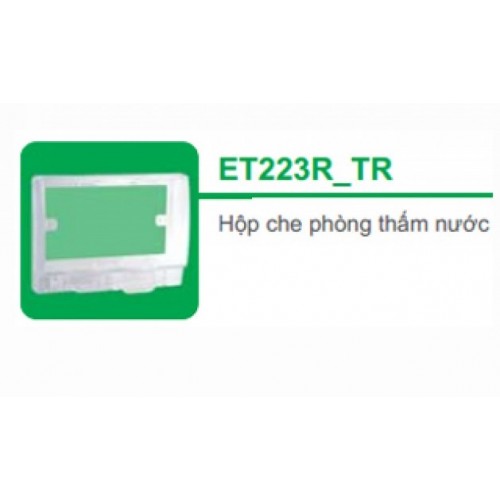 Mặt che (không đế) phòng thấm nước mặt đôi cho ổ cắm loại vuông IP55 Schneider S-Classic ET223R_TR Mặt che (không đế) phòng thấm nước mặt đôi cho ổ cắm loại vuông IP55 Schneider S-Classic ET223R_TR