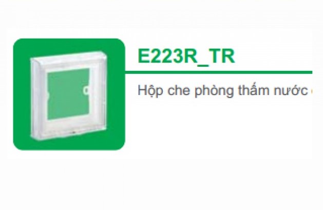 Mặt che (không đế) phòng thấm nước mặt đơn cho ổ cắm loại vuông IP55 Schneider S-Classic E223R_TR Mặt che (không đế) phòng thấm nước mặt đơn cho ổ cắm loại vuông IP55 Schneider S-Classic E223R_TR