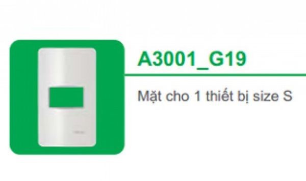 Mặt cho 1 thiết bị size S Schneider Concept A3001_G19 Mặt cho 1 thiết bị size S Schneider Concept A3001_G19