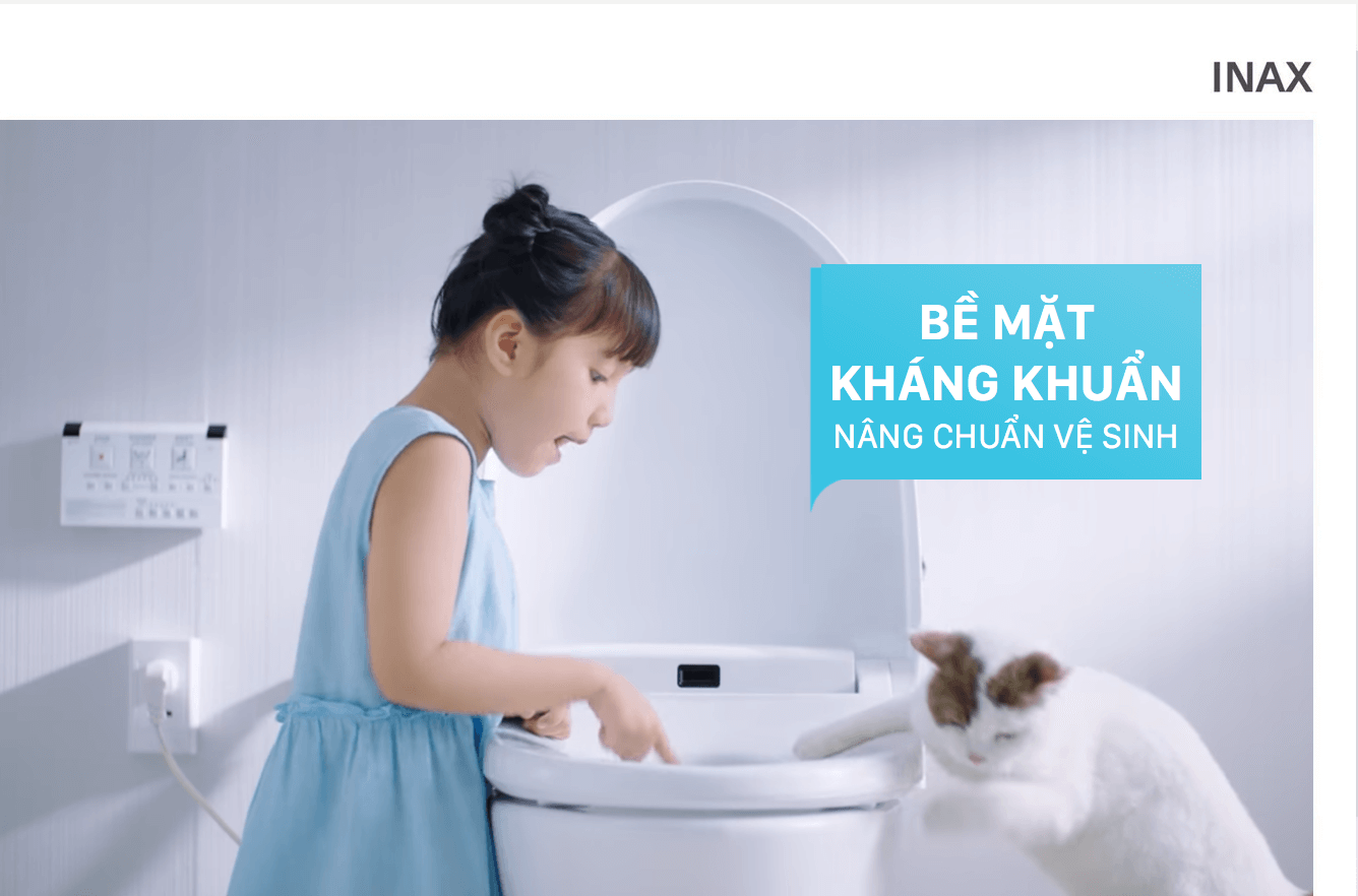 Nắp rửa điện tử INAX - Kháng khuẩn chuẩn Nhật