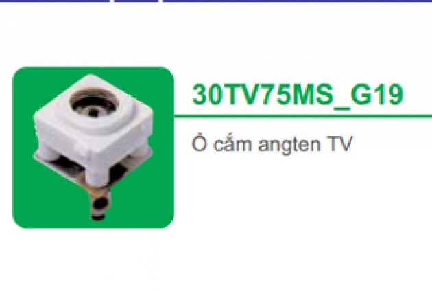 Ổ cắm angten TV Schneider S-Classic 30TV75MS_G19 Ổ cắm angten TV Schneider S-Classic 30TV75MS_G19