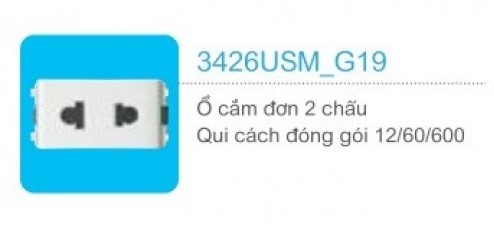 Ổ cắm đơn 2 chấu Schneider Concept 3426USM_G19 Ổ cắm đơn 2 chấu Schneider Concept 3426USM_G19
