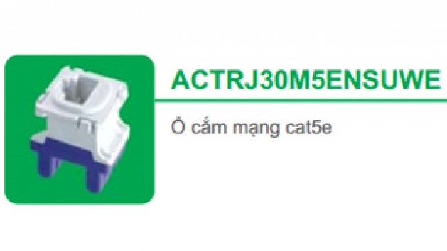 Ổ cắm mạng cat5e Schneider S-Classic ACTRJ30M5ENSUWE Ổ cắm mạng cat5e Schneider S-Classic ACTRJ30M5ENSUWE