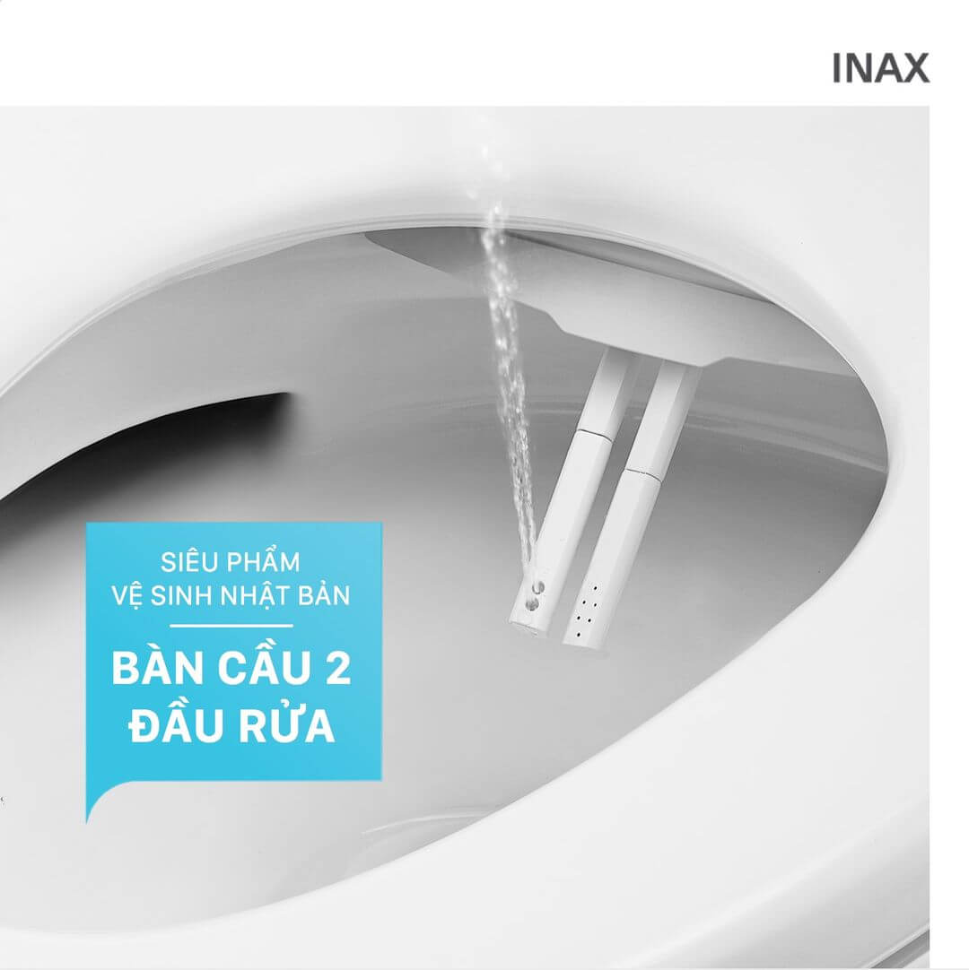 Nắp rửa điện tử INAX với chức năng phun rửa tự động