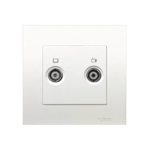 1 Gang TV And 1 Gang FM Outlet Schneider Vivace series aluminum silver KB32TVFM_AS
