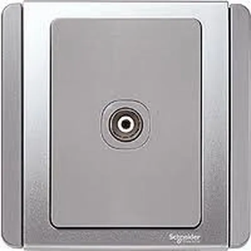 1 Gang TV Outlet Schneider Neo Series Grey Silver Color E3031TV_GS_G19