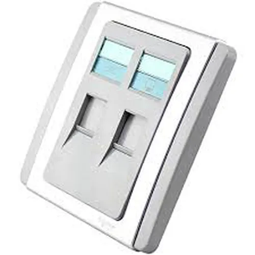 2 Gang Tel Outlet W.Shutter Schneider Neo Series White color E3032RJ_WW_G19
