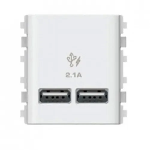 Ổ cắm sạc USB 2.1A đôi Schneider Concept 3032USB_WE