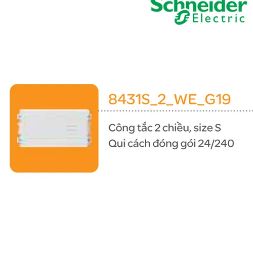 Công tắc 2 chiều  size S Schneider Zencelo- A Trắng 8431S_2_WE_G19