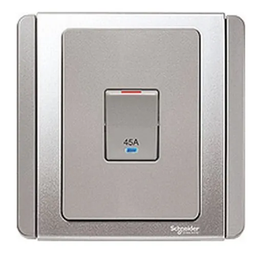 45A DP Switch w.LED Schneider Neo Series Grey Silver Color E3031DR45_EBGS