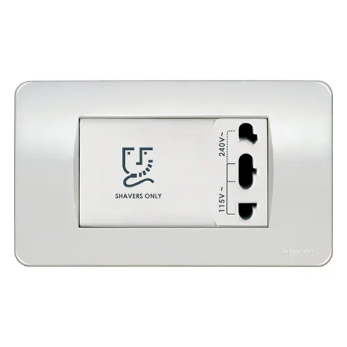 Bộ ổ cắm dao cạo râu Schneider Concept A3727_WE