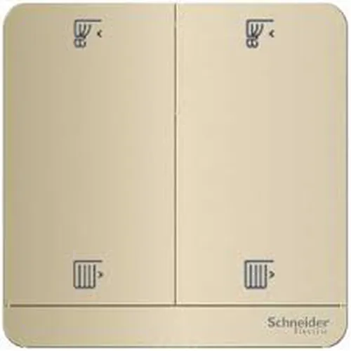 Bộ công tắc rèm 10A màu vàng ánh kim Schneider AvatarOn E8332C_WG