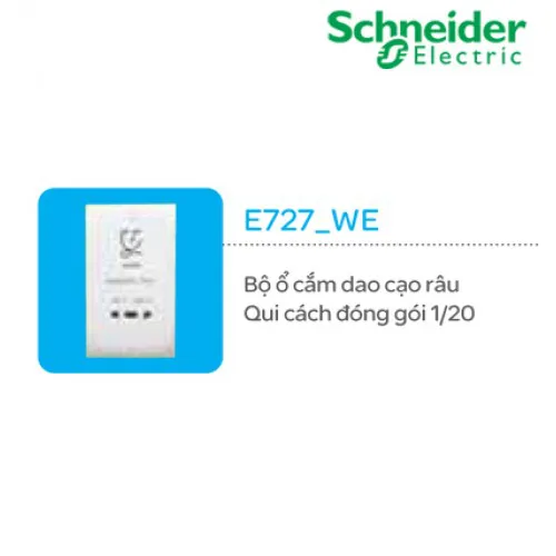 Bộ ổ cắm cạo râu Schneider Concept E727_WE