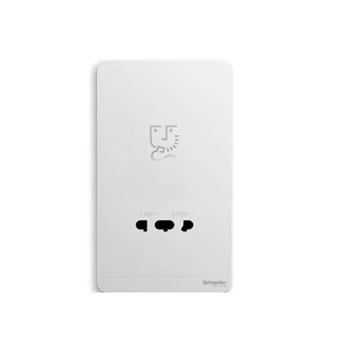 Bộ ổ cắm dao cạo râu màu trắng Schneider AvatarOn E83T727V_WE