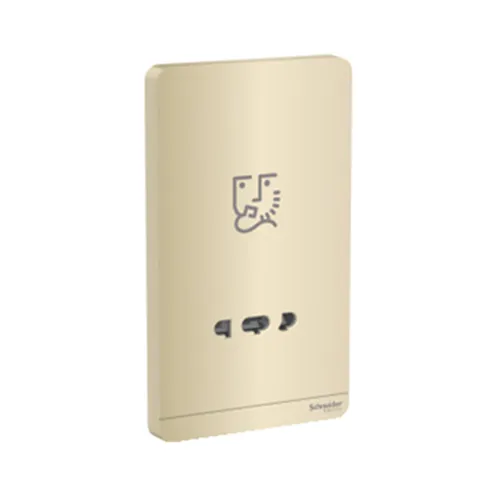 Bộ ổ cắm dao cạo râu màu vàng ánh kim Schneider AvatarOn E83T727V_WG