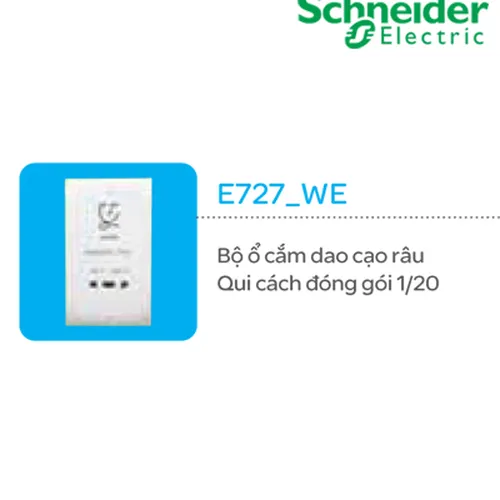 Bộ ổ cắm dao cạo râu Schneider S-Classic E727_WE