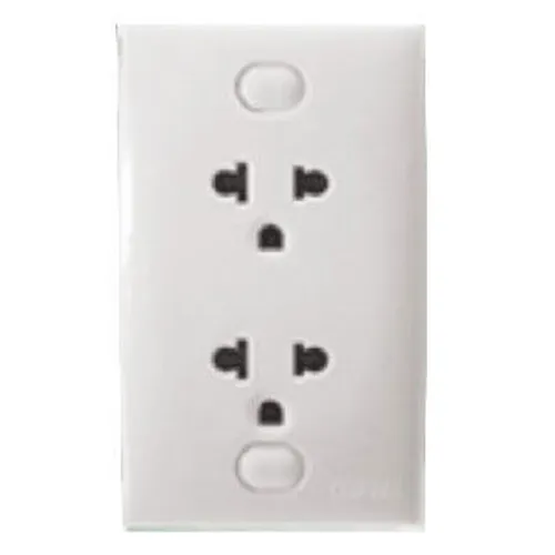 Bộ ổ cắm đôi 2 chấu 16A Schneider S-Classic E426UST2CB_G19