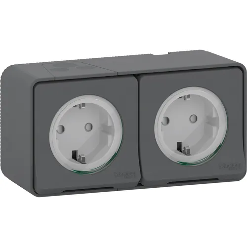 Bộ ổ cắm đôi Schneider Mureva MUR36029