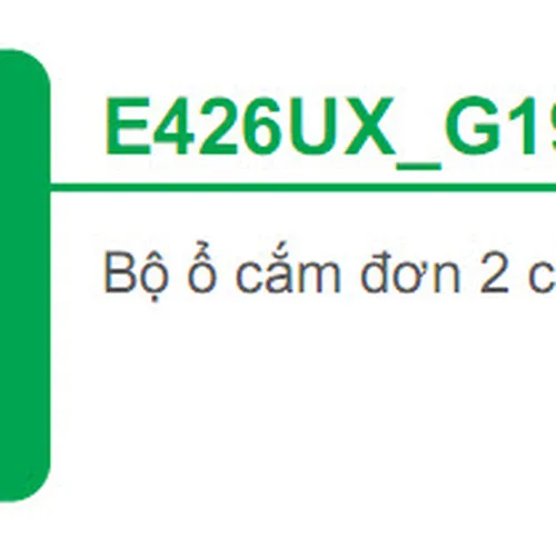 Bộ ổ cắm đơn 2 chấu 1 lỗ trống Schneider S-Classic E426UX_G19