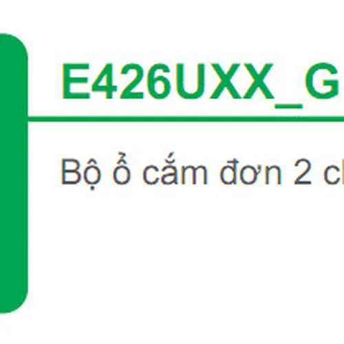 Bộ ổ cắm đơn 2 chấu 2 lỗ trống Schneider S-Classic E426UXX_G19