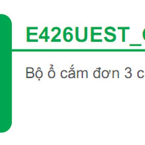 Bộ ổ cắm đơn 3 chấu 16A Schneider S-Classic E426UEST_G19