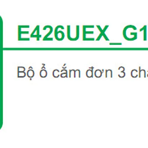 Bộ ổ cắm đơn 3 chấu và 1 lỗ trống Schneider S-Classic E426UEX_G19