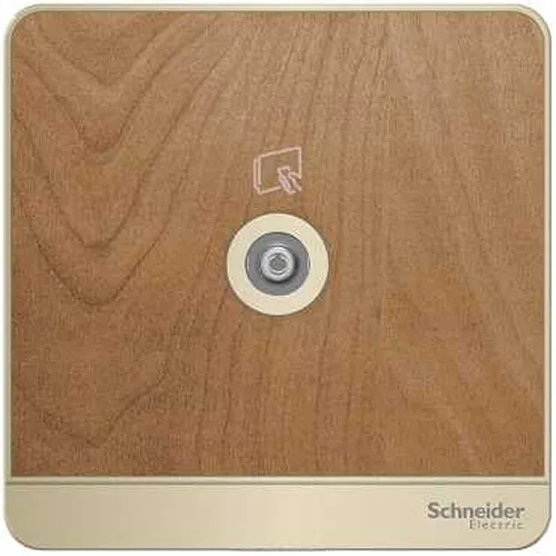 Bộ ổ cắm đơn TV màu gỗ Schneider AvatarOn E8331TV_WD