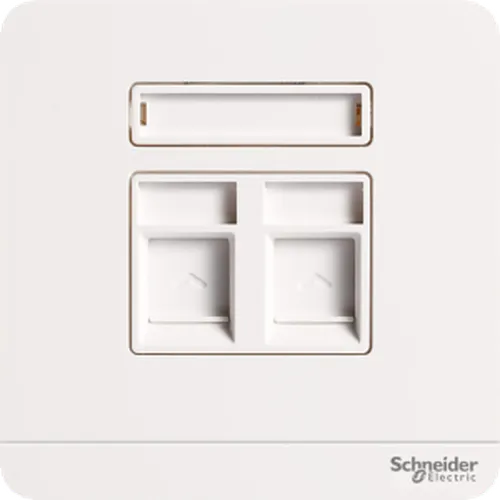 Bộ ổ cắm mạng cat6 đôi màu trắng Schneider AvatarOn E8332RJS6_WE