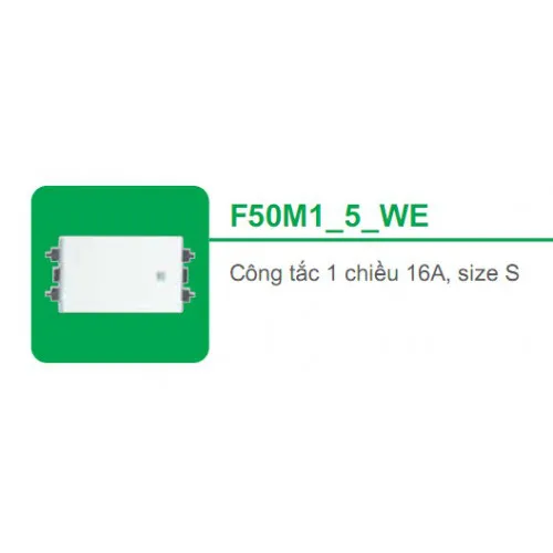 Công tắc 1 chiều 16A size S Schneider S - Flexi F50M1_5_WE