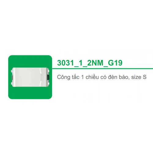 Công tắc 1 chiều có đèn báo size S Schneider Concept 3031_1_2NM_G19