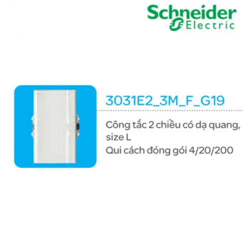 Công tắc 2 chiều có dạ quang size L Schneider Concept 3031E2_3M_F_G19
