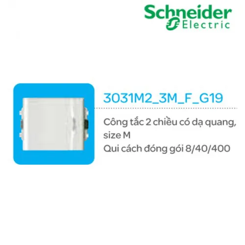 Công tắc 2 chiều có dạ quang size M Schneider Concept 3031M2_3M_F_G19