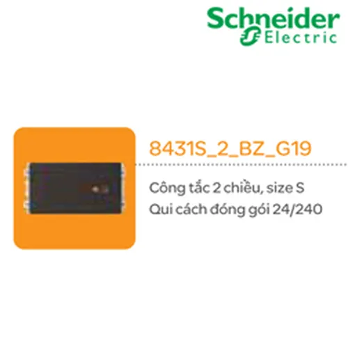 Công tắc 2 chiều  size S Schneider Zencelo- A Đồng 8431S_2_BZ_G19