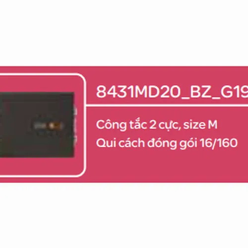 Công tắc 2 cực  size M Schneider Zencelo- A Đồng 8431MD20_BZ_G19
