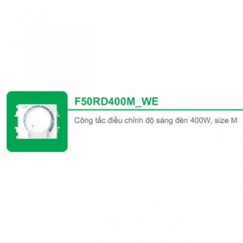 Công tắc điều chỉnh độ sáng đèn 400W size M Schneider S - Flexi F50RD400M_WE