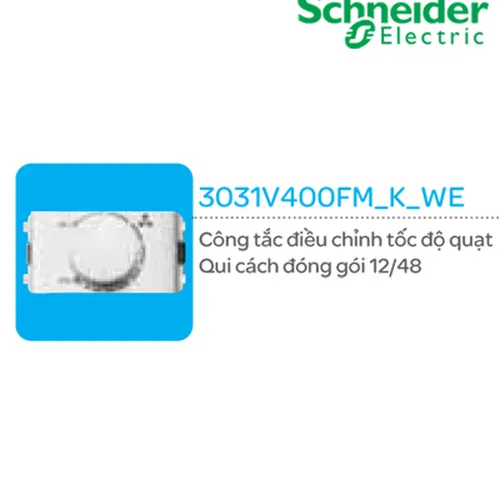 Công tắc điều chỉnh tốc độ quạt Schneider Zencelo- A Trắng 3031V400FM_K_WE