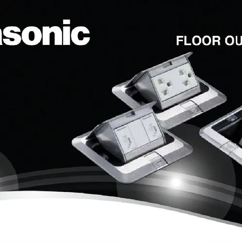DUF1200LTK-1 Ổ cắm âm sàn 3 thiết bị, đế âm Panasonic