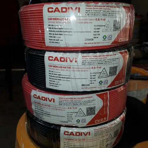 Dây cáp điện lực hạ thế Cadivi CVV-2x60 (2x19/2) - 0.6/1kV