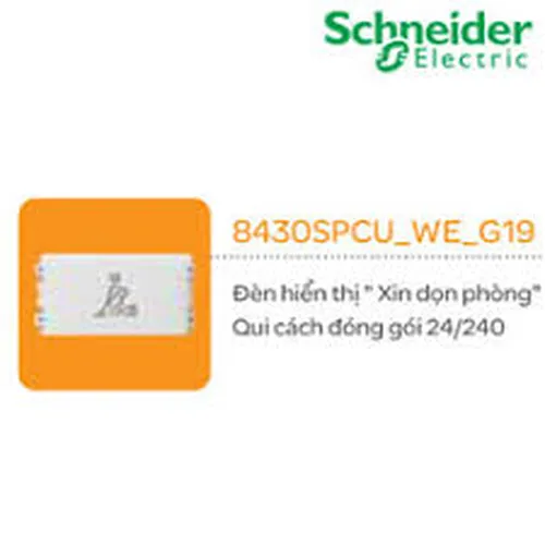 Đèn hiển thị"xin dọn phòng" Schneider Zencelo- A Trắng 8430SPCU_WE_G19