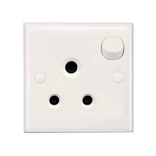 Bộ ổ cắm đơn 3 chấu 15A có công tắc  kiểu Anh Schneider E30 & EMS E15_15R_WE